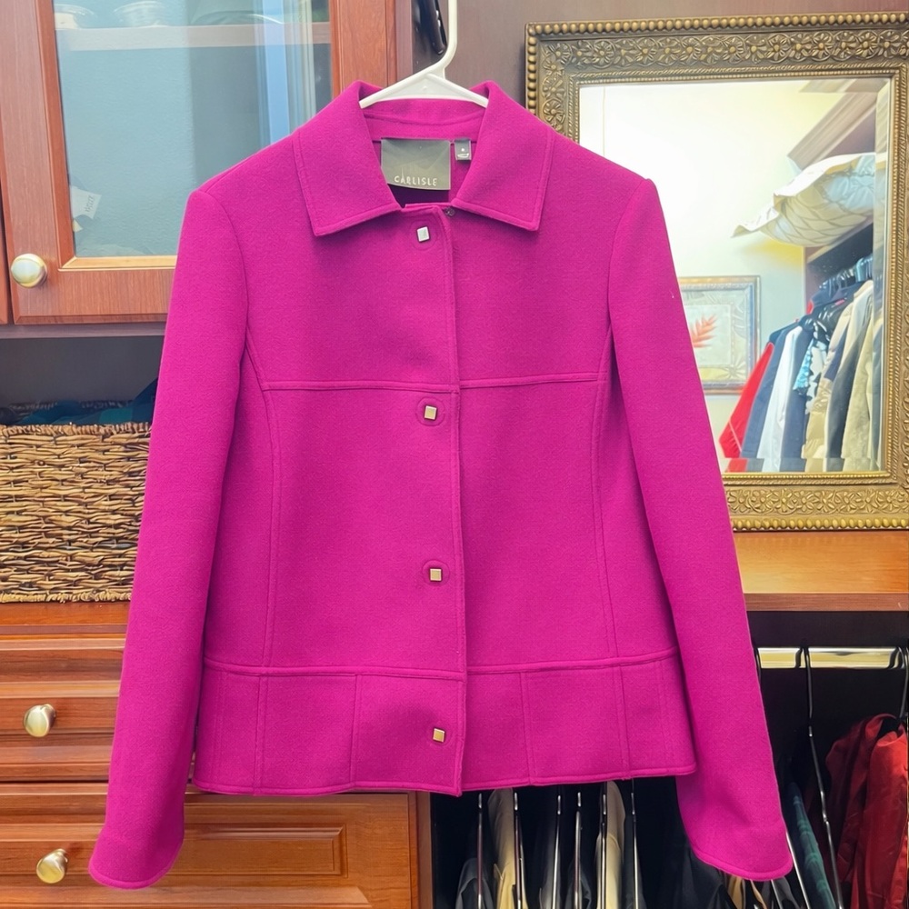 Carlisle Fuchsia 100% WOOL Women's jacket / sweater